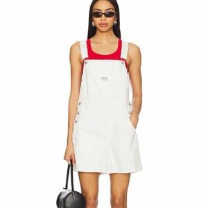 White Utility Shorts Overalls LEVI'S / LEVI’s Shortalls White